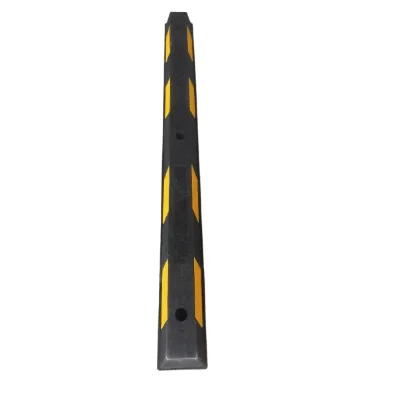 1650mm Car Parking Curbs Glass Bead Reflector Rubber Plastic Wheel Stopper Effective Car Stopper for Secure Parking