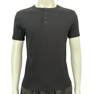 Custom Men's Henley Short Sleeve Shirt Lightweight Cotton T-Shirts Casual Summer Tee Shirt for Men