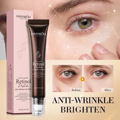 FAYANKOU Korean Retinol Nourishing Eye Serum Anti Aging Wrinkles Dark Circles Organic Eye Care Products Retinol Peptide Serum