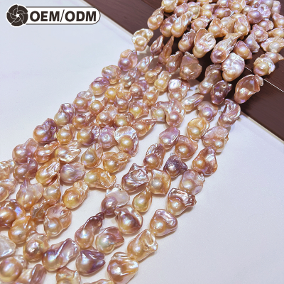 Long Freshwater Baroque Pearl Beads Necklace Natural Loose Freshwater Baroque Pearls