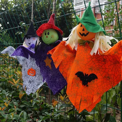 Halloween Garden Decoration Pumpkin Spider Scary Ghost Banner Halloween Eve Pendant