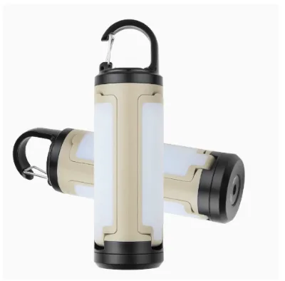 Rechargeable LED Camping Light, Lightweight 90° Foldable Three-leaf Hanging Lamp for Outdoor Hiking & Camping