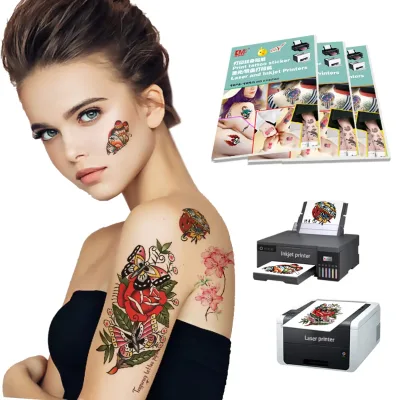 Hot Sexy Body Arm Eyebrow Rose Wolf Waterproof White Temporary Tattoo Name No Film 3d Stickers Face Printer Custom