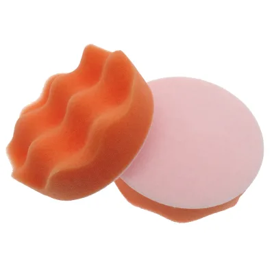 High Quality 4 Inch 100mm Hook and Loop Orange Waffle Buffing Pad Orange Sponge Polishing Sanding Pad for Car Care