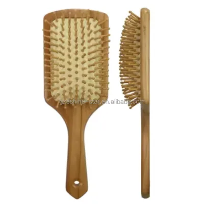 Hot Sale Natural Eco-Friendly Cherry Wood Air Cushion Detangling Paddle Hair Brush for All Type Hair