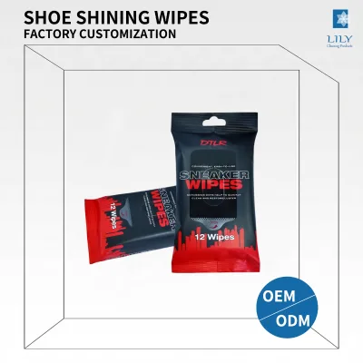 Wholesale OEM Shoe Wipes - Micro-Dots Texture, Stain Removal, Antibacterial & Quick Clean