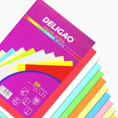 Crafting, Painting and Printing Made Better with Handmade and Colorful A4 80g Cardboard Paper with <Solid Core