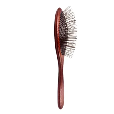 EUR PET Custom Logo Double Sided Bamboo Wooden Bristle Massage Brush for Dogs and Cats Pet Grooming Brush