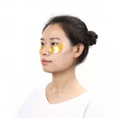 Private Label Custom Logo Golden Eye Masks Collagen Anti-Puffiness Hydrogel 24k Gold Eye Mask Dark Circles Under Eye Mask