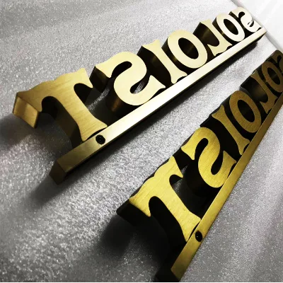 Stainless Steel Brushed Name Sign Logo Custom 3d Waterproof Letters for Business Building Office Branding