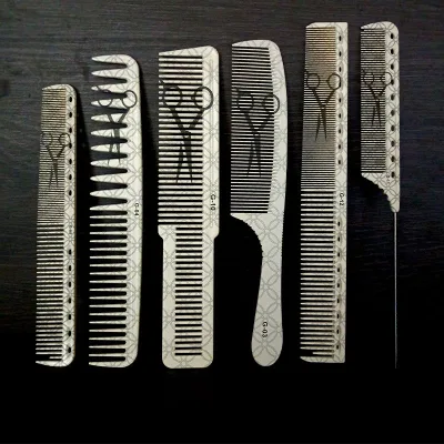 Hairdressing Salon Haircut Hairstylist Professional Barber Hairbrush 339 336 345 Laser Engraving Pattern Hair Cutting Comb