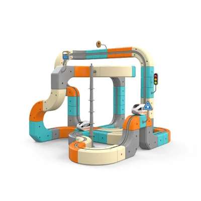 Non-magnetic Plastic Rail Cube Electromagnetic USB Charging Train Track Railcar Cultivates Creativity Kid Slot Toys Levitation