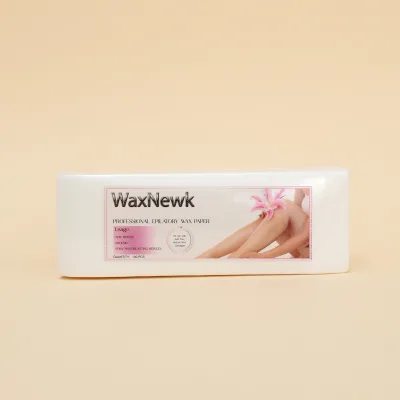 100pcs Disposable Wax Strips Body Hair Removal White Non Woven Fabric Waxing Strips Rolls for Wax Use