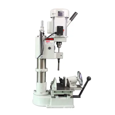 Manual Multifunctional Woodworking Square Tenoner Mortising Machine Small Bench Drill Hole Cutter Slotting Function Wood