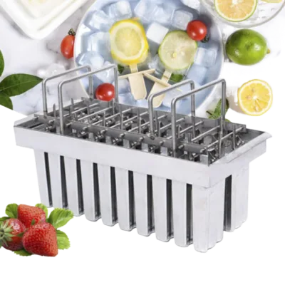Bymaocar High Quality Stainless Steel Kitchen Tools Gadgets Ice Stick Pop Mold With 20pcs Cup Easy To Use Clean