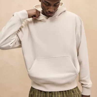 Classic Pullover Custom Men Hoodies Heavyweight Cotton Oversized Fit Sporty Gym Cotton Casual Autumn Minimalist Hoodies for Men