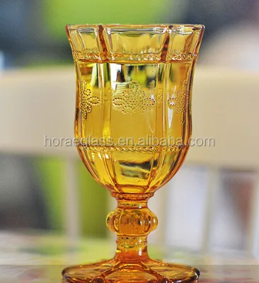 Short Stem Colored Goblet Glass Wine Colored Stem Wine Glass Vintage Round Creative Modeling European Style High-End Luxury