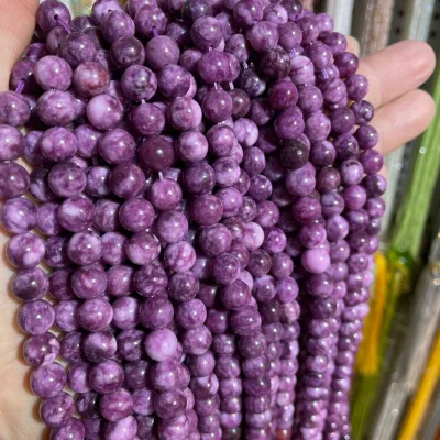 DIY Round Purple Synthetic Lepidolite Gemstone Beads for Jewelry Making Size 6 8 10mm Length Approx 38cm 1569258