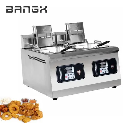 Temperature Controllable Stainless Steel Deep Fryer Machine Food Fried Dough Sticks Chicken Cutlets Machine Deep Fryer