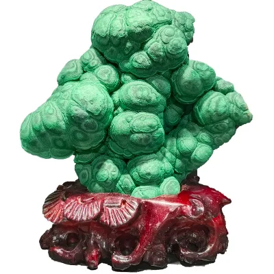 Custom Natural Malachite Specimen Natural Crystal Mineral Teaching Specimen for Home Decoration Specimen