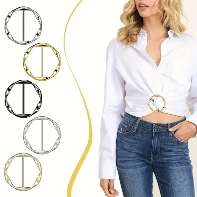 5pcs/set Multipurpose Shirt Ring Belt Belt and Scarf Adjuster Slim Belt Fashion Accessories Scarf