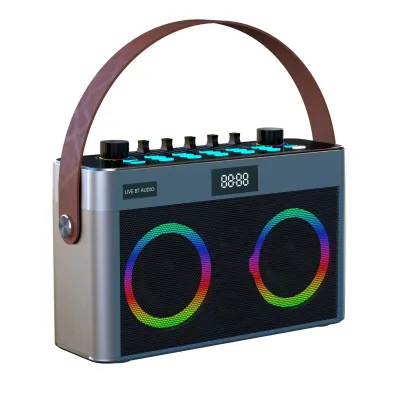 New SY999 Sound Card Audio All-in-one Cross-border English Style High-power Karaoke  Speaker Family Ktv Karaoke