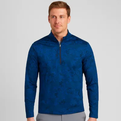 Oem Manufacturing Agreed to Make Men's Half Chest Zip-up Collar Pullover Camouflage Printed Men's Outdoor Sports Pullover