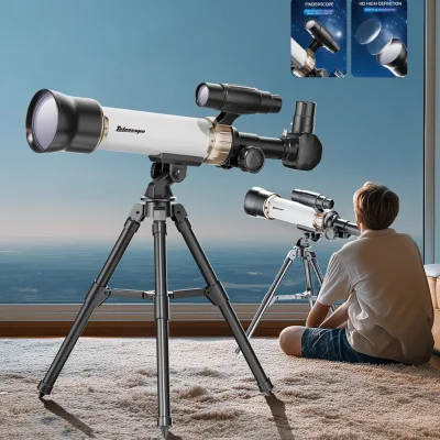 Kids Astronomical Telescope Toy 30X/60X HD Magnification with Tripod Finder Scope for Stargazing Science Educational Toy