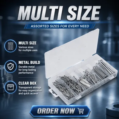 560pcs 6 Sizes Cotter Pin Key Fastener Split Pins Clip Kit for Automotive Mechanics Small Engine Repair