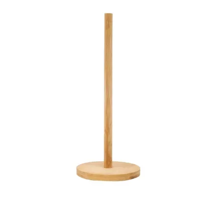 Modern Eco-Friendly Bamboo Free Standing Rolling Paper Holder for Kitchen Multi-Purpose Tissue Stand Handmade Durable Portable