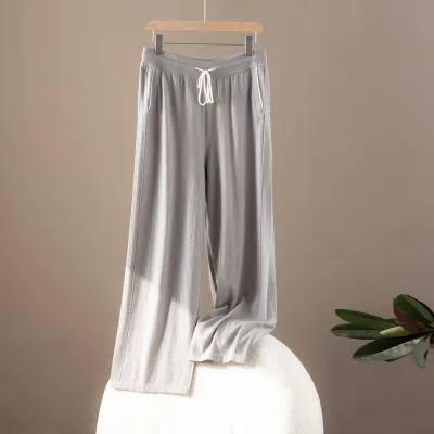 2026 New Style 100% Cashmere Worsted High-quality Knitted Pant for Spring and Summer