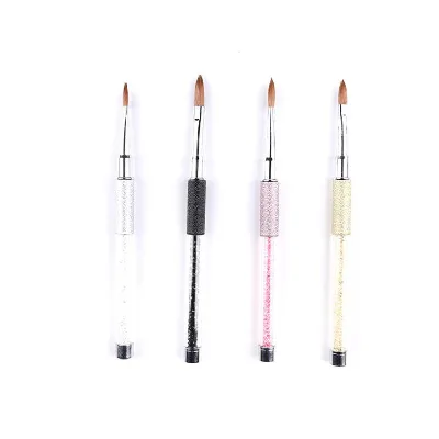 Profession New Design Tools 100% Prue Kolinsky Manicure Nail Art Brush With Diamond