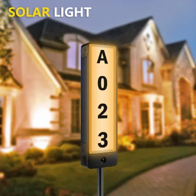 High Quality Solar Sign House Numbers Street Address Solar House Numbers Address Planter Box for Home Number