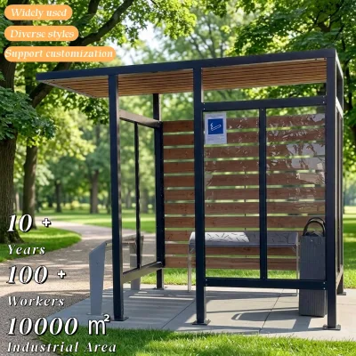 Multi-functional Small Outdoor Smoking Station with Adjustable Specifications and Modular Assembly