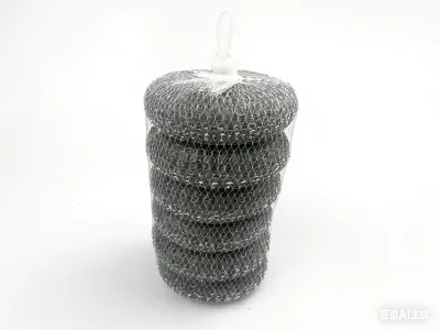 6Pcs Durable Galvanized Steel Wire Mesh Cleaning Balls Yiwu Supply Kitchen Metal Scrubbers Strong Cleaning Power Eco-Friendly