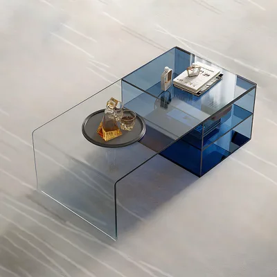 Contemporary Acrylic Bed Side Table Square Coffee Table C Shaped Sofa Table Price Display Rack Modern Acrylic Furniture