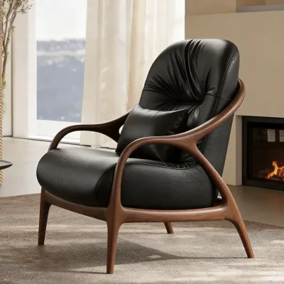 Soft Leather Living Room Armchair, Ideal As a Lounge Chair for the Living Room and Bedroom, for the Home