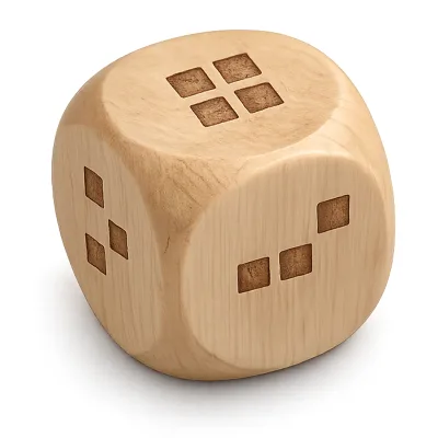 Custom Manufacturer Laser Carved Wooden Dice Dot Pips for Tabletop Casino Games Party Events Bulk OEM ODM Supported