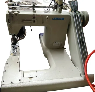 EMBEDMENT SEWING MACHINE USED FEED-OFF-THE-ARM CHAINSTITCH SEWING MACHINE JACK 927 DOUBLE NEEDLE FELL SEAM SEWING MACHINE