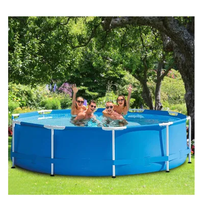 Portable PVC Round Folding Stable Water Game Swim Above Ground Pool Easy Install Outdoor Family Children Swimming Pool