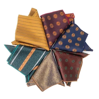 High Quality Most Popular Mens Pocket square Scarf & Handkerchiefs Microfiber Lot Stock Mixed Patterns Pocket square