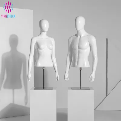 New Design Simple Mannequin Factory Customization Manufacturers Versatile Beautiful Upper Body Display Unisex Mannequin