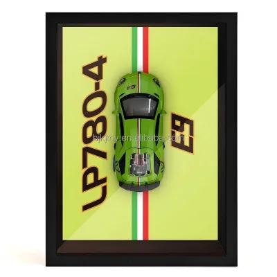 Three-dimensional Racing Model Car Alloy Picture Frame Knick-knack for Hanging Picture Storage