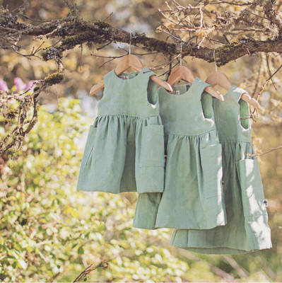 New Spot Wholesale Solid Color Cotton and Linen Baby Dress 2 Years Linen Baby Dress Baby Summer Dress