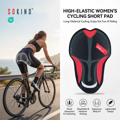 High Quality Customized Digital Printing Cycling Shorts Pads Colorful Unisex Elastic Shockproof Cycling Gel Pads