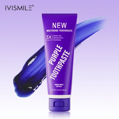 New Launch Purple Gel Whitening for Yellow Teeth OEM ODM Custom Label Toothpaste