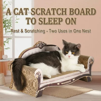 Corrugated Paper Sofa Style cat Scratching Board Imperial Chair Large Size Pet Supplies Integrated cat Claw Board cat Toy