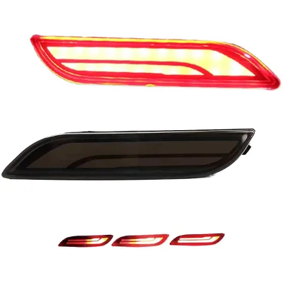 For 2018-2024 Tail Brake Rear Running Sequential Turn Signal Lamps New 3 Full LED Smoke/Red Retrofit/Upgrade