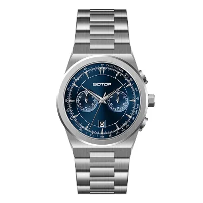 China Manufacturer Hot Fashion Sport Custom Trendy Luxury Chronograph Classic Stainless Steel Watches Men Wrist