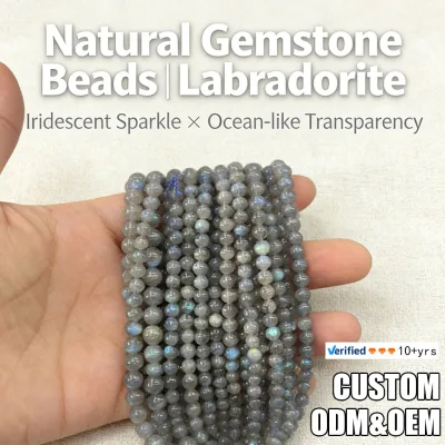Labradorite Stone Beads Wholesale Factory 4mm 6mm 8mm 10mm High Quality Round Natural Stone Beads for DIY Jewelry